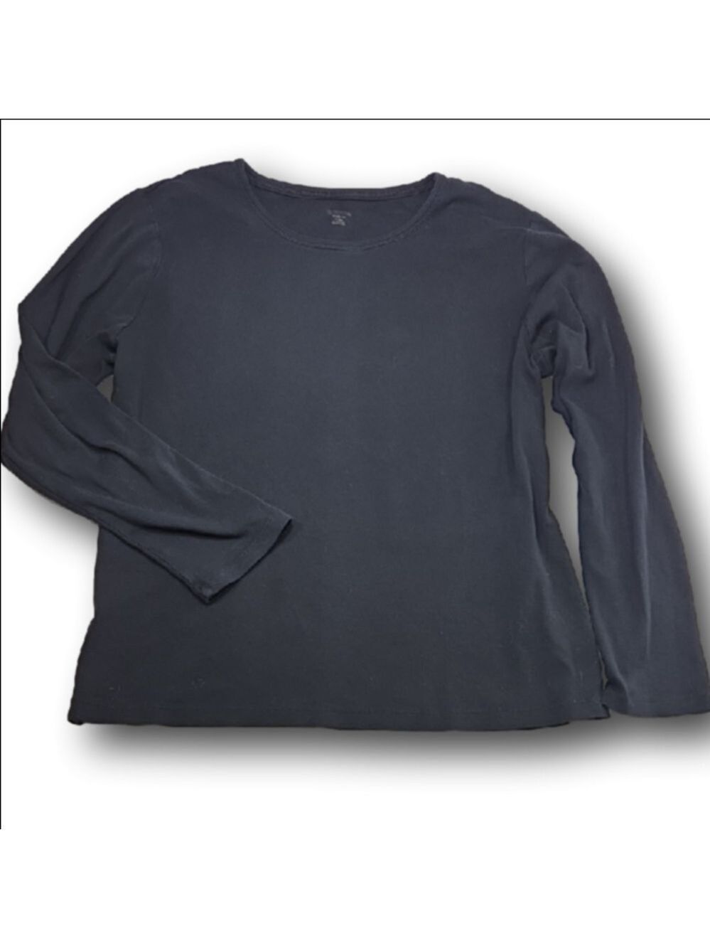 St. John's Bay Women's Charcoal Long Sleeve Tee